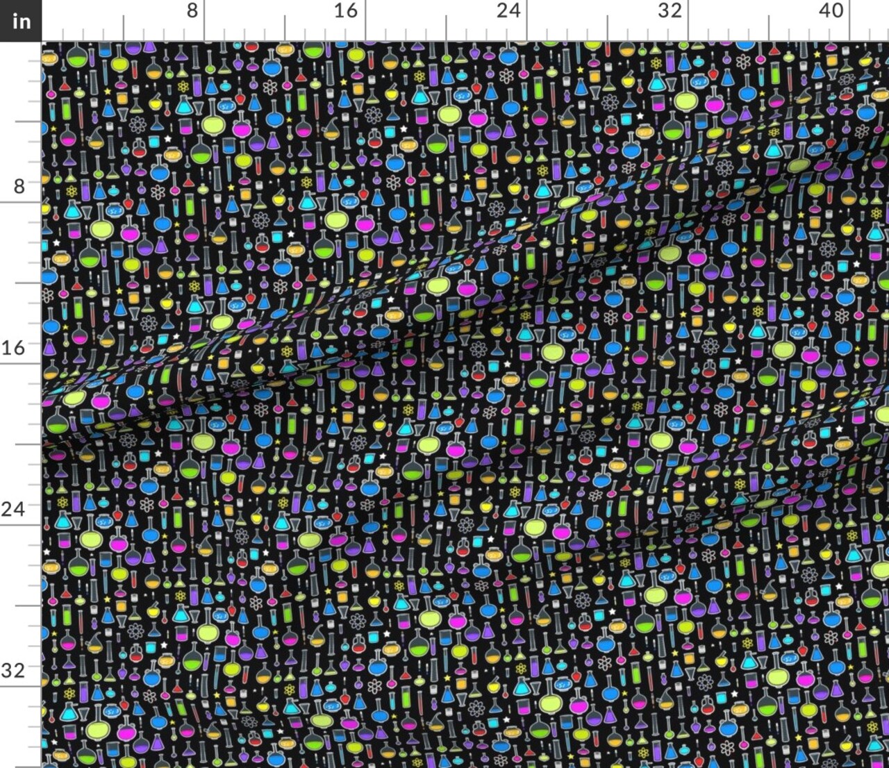 Lab Chemistry Science Geek Nerd Teacher School Custom Printed Fabric by Spoonflower Various Fabrics by the Yard or Fat Quarter